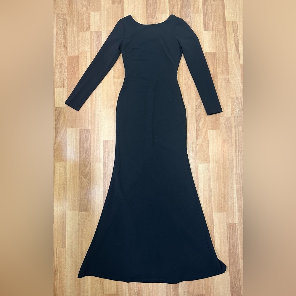 Lulu's Classic Black Long Sleeve Dress